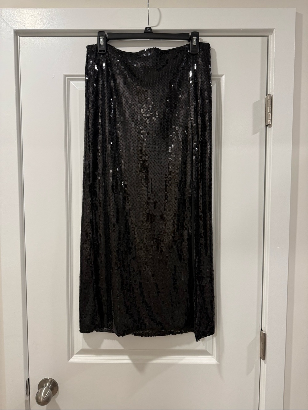 AKIRA Black Sequin Maxi Skirt
